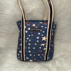 Longaberger Blue Star-Patterned Bag
